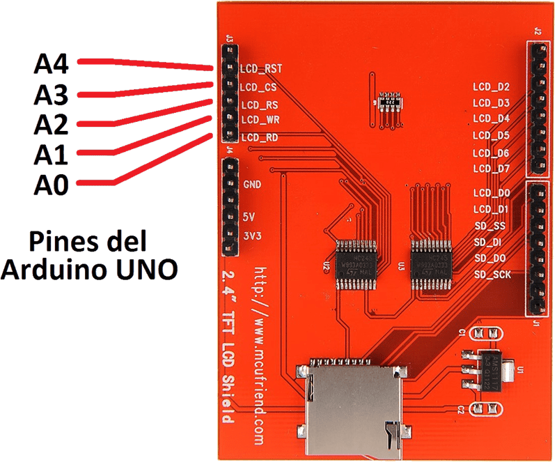 Repetido cilindro León TFT LCD Touch 2.4» Shield para Arduino UNO – Club ElectroHobby